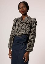 Zwarte geprinte blouse Charme - FRNCH