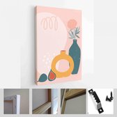 Abstract stilleven in pastelkleuren. Collectie hedendaagse kunst - Modern Art Canvas - Verticaal - 1723908694