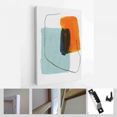 Onlinecanvas - Schilderij - Creatieve Minimalistische Handgeschilderde Illustraties Wanddecoratie. Briefkaart Brochure Cover Design Art Verticaal - Multicolor - 50 X 40 Cm
