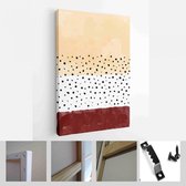 Set van abstracte handgeschilderde illustraties voor briefkaart, Social Media Banner, Brochure Cover Design of wanddecoratie achtergrond - moderne kunst Canvas - verticaal - 188393