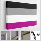 Seksuele identiteitstrots vlaggen ingesteld, LGBT-symbolen. Vlag gender sexe homo, transgender, biseksueel, lesbisch en anderen - Moderne kunst canvas - Horizontaal - 1681461886