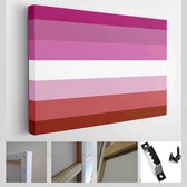 Seksuele identiteitstrots vlaggen ingesteld, LGBT-symbolen. Vlag gender sexe homo, transgender, biseksueel, lesbisch en anderen - Moderne kunst canvas - Horizontaal - 1681461886