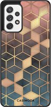 Samsung a52s hoesje - Cubes art | Samsung Galaxy A52 5G case | Hardcase backcover zwart