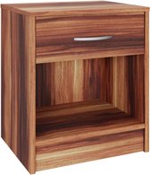 Casa Nachtkastje incl. lade - Bruin-zwart - 50x40x35 cm