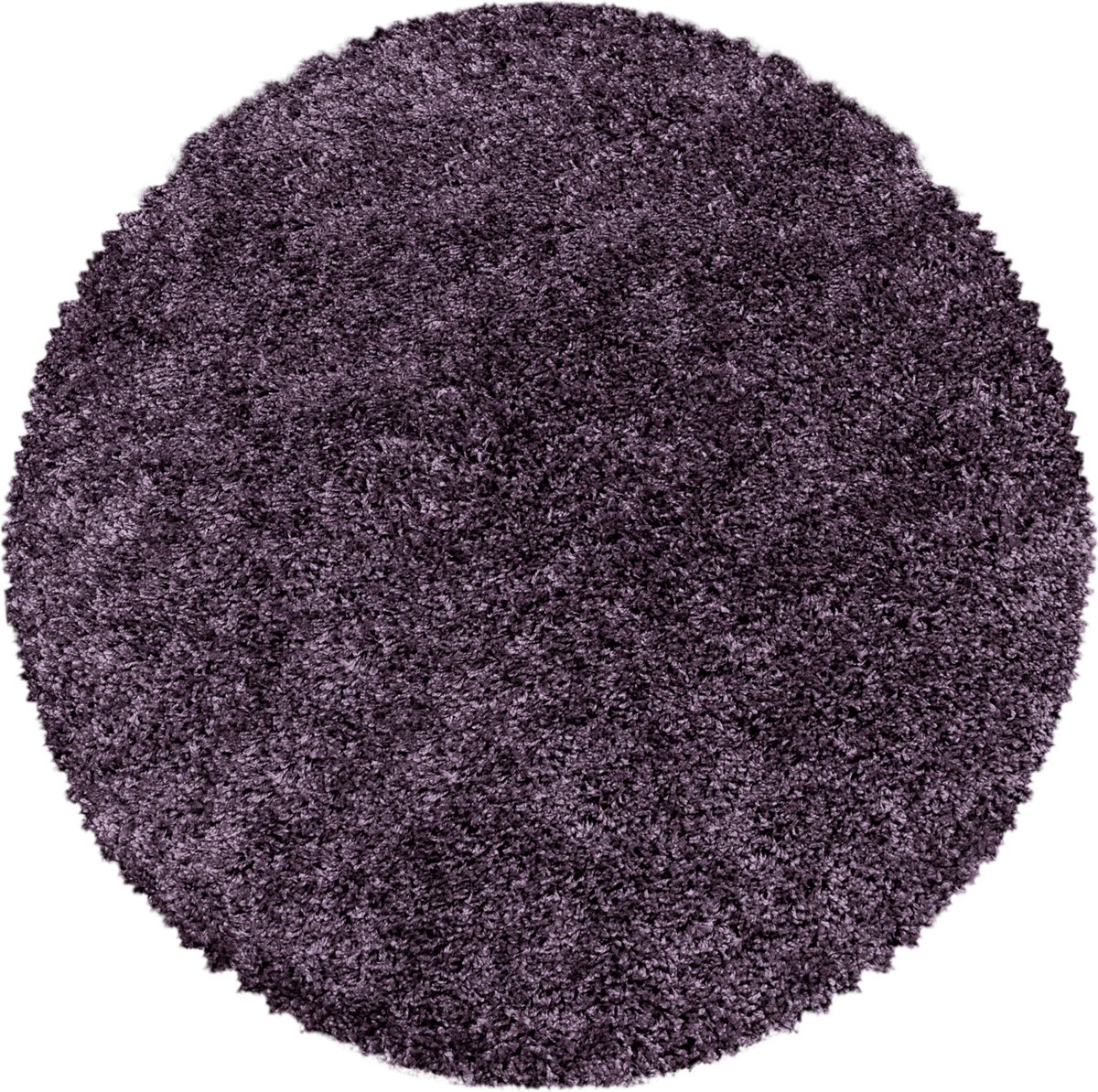 Monaco Soft Rond Shaggy Hoogpolig Vloerkleed Lila / Paars- 160 CM Ø