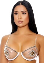 Clear The Air Rhinestone Bra - Multicolor - One Size - Maat One Size