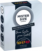Mister Size 53, 57, 60 mm 3 pack - tester - Condoms