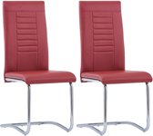 Medina Eetkamerstoelen 2 st kunstleer rood