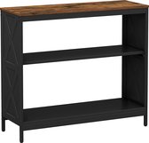 Homestoreking Consoletafel met drie planken - Bruin en Zwart