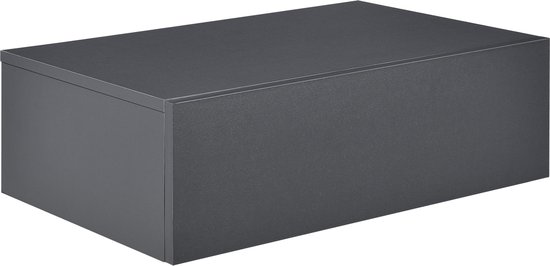 Wandplank met lade set van 2 zwevend 46x30x15 cm betonkleurig