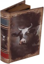 Baroque - Opberger - Boekendoos 20cm Koe - 20x14x5 - PU Leather