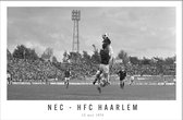 Walljar - NEC - HFC Haarlem '74 - Zwart wit poster met lijst