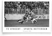 Walljar - FC Utrecht - Sparta Rotterdam '83 - Zwart wit poster