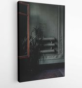 Onlinecanvas - Schilderij - Kamerplant Bij Muur Art Verticaal Vertical - Multicolor - 40 X 30 Cm