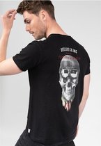 DEELUXE T-shirt met schedel CLEMSON Black