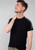 DEELUXE T-shirt met geribbelde boordjes COLT Black