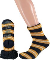 Homesocks Apollo | Kids For The Brave Stripes Okergeel met antislip