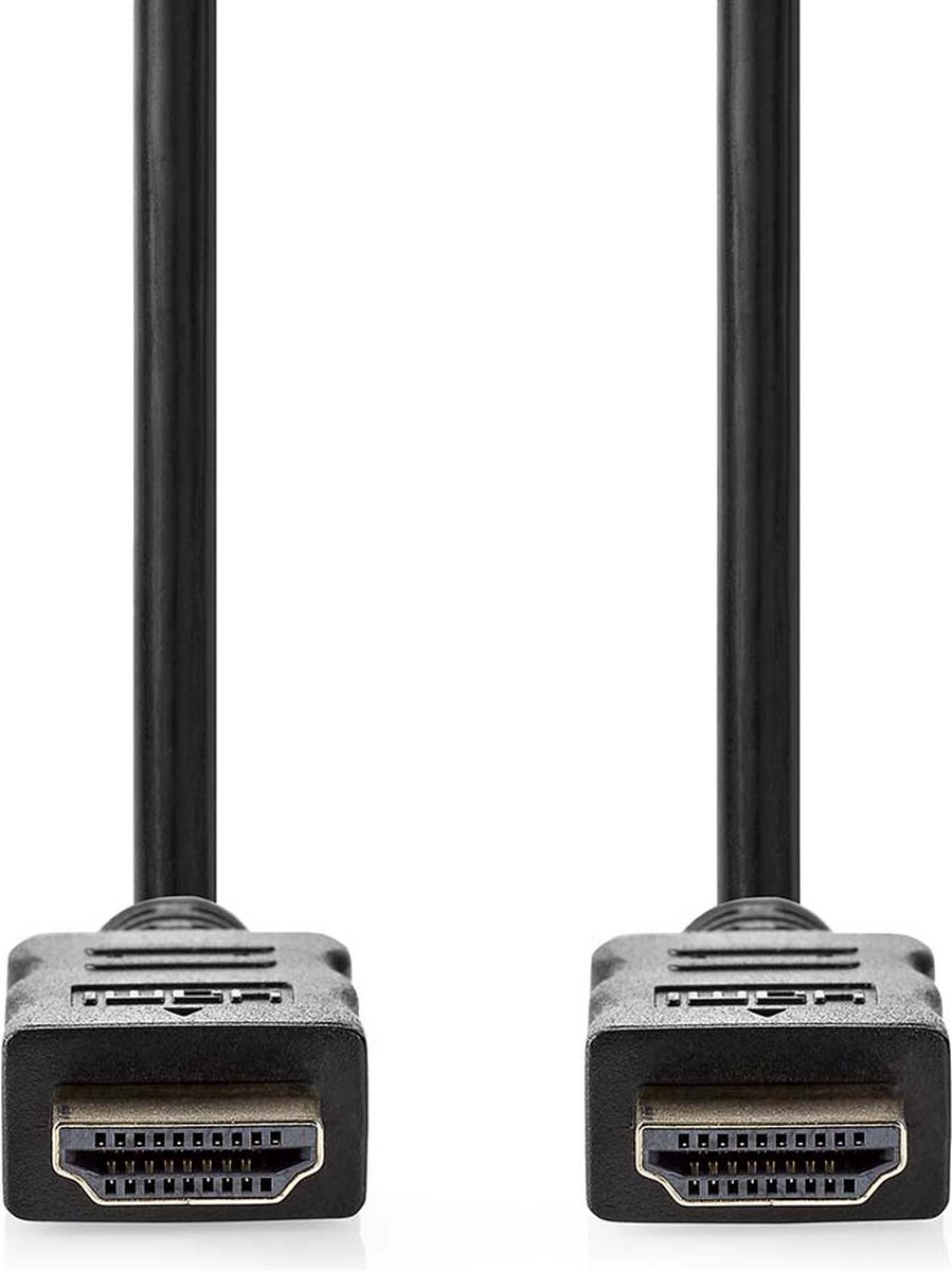 High Speed ​​HDMI™-Kabel met Ethernet | HDMI™ Connector | HDMI™ Connector | 4K@30Hz | 10.2 Gbps | 5.00 m | Rond | PVC | Zwart | Label