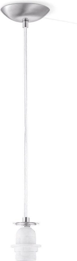 Home Sweet Home - Moderne verlichtingspendel Combi voor lampenkap - Geborsteld staal - 11/11/100cm - hanglamp gemaakt van Metaal - geschikt voor E27 LED lichtbron - voor lampenkap met doorsnede max.55cm