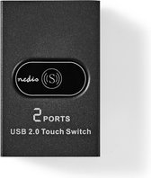 USB-Switch | 2-Poorts | 1x USB A | 2x USB B Female | 480 Gbps | Metaal | Zwart