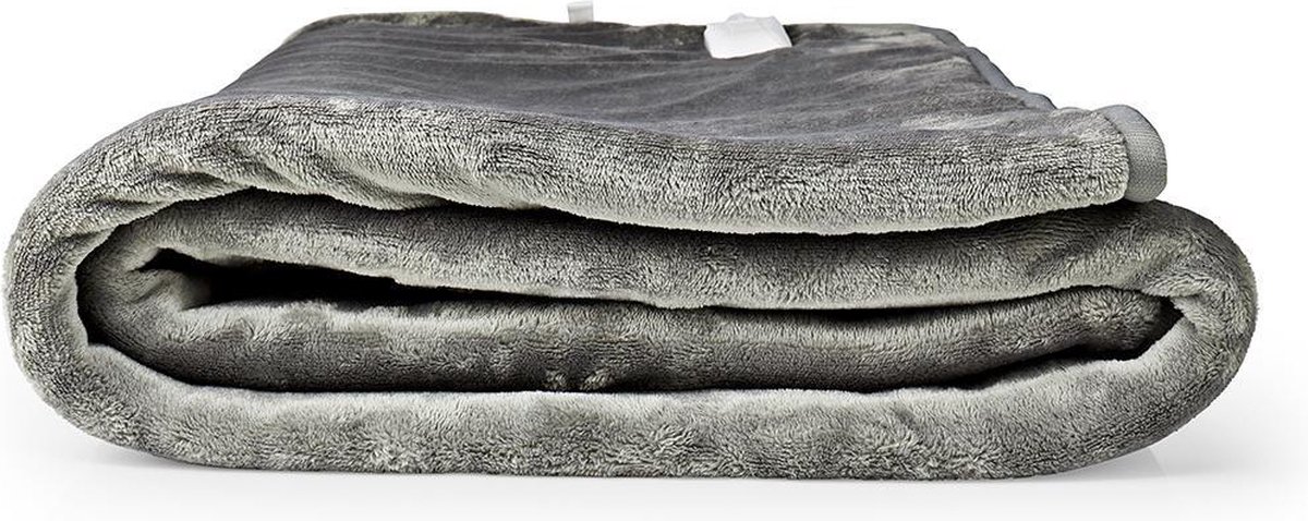 Nedis Elektrische Deken | Onderdeken | 2 Personen | 160 x 140 cm | 9 Warmte Standen | Wasmachinebestendig | Oververhittingsbeveiliging | Digitale bediening | Fleece / Polyester
