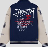 JORCUSTOM JRCSTM Varsity Jacket - Navy/Sand - Volwassenen - Maat L