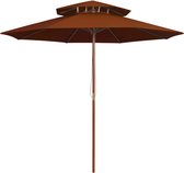 vidaXL-Parasol-dubbeldekker-met-houten-paal-270-cm-terracottakleurig