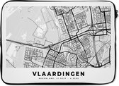 Laptophoes 13 inch - Stadskaart - Vlaardingen - Nederland - Laptop sleeve - Binnenmaat 32x22,5 cm - Zwarte achterkant