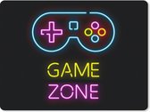 Gaming Muismat - Mousepad - 40x30 cm - Controller - Game - Neon - Zwart - Quotes - Game zone - Geschikt voor Gaming Muis en Gaming PC set - Schoolspullen tieners