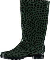 Xq Footwear Regenlaarzen Dames Rubber Groen/zwart Maat 37