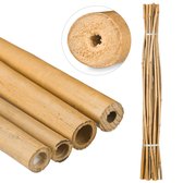 Relaxdays 25 x bamboestokken - 150 cm - bamboe - tonkinstokken - tuin - plantensteun
