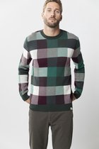 Sissy-Boy - Groene katoenen cashmere trui met blokken
