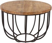 Bijzettafel voor binnen - bijzettafel nerdla - zwart - 61x61x43