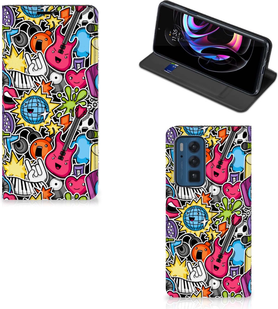 Motorola Edge 20 Pro Hippe Standcase Punk Rock