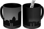Magische Mok - Foto op Warmte Mok - de skyline van Boston bij nacht - zwart wit - 350 ML