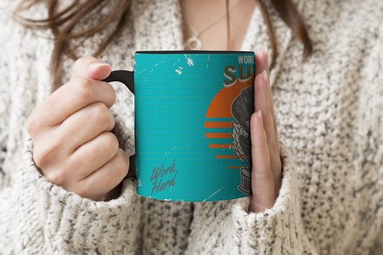 Magic Mug - Photo Heat Mug - Vintage - Surf - Planche de surf - 350 ML