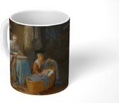 Mok - Koffiemok - De jonge moeder - Schilderij van Gerrit Dou - Mokken - 350 ML - Beker - Koffiemokken - Theemok