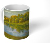 Mok - bomen aan een rivier - 350 ML - Beker