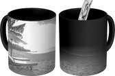 Magische Mok - Foto op Warmte Mok - Zonsondergang op Bora Bora - zwart wit - 350 ML