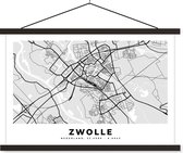 Porte-affiche avec affiche 150x100 cm - Affiche scolaire - Carte - Zwolle - Nederland - Affiche textile - Lattes noires