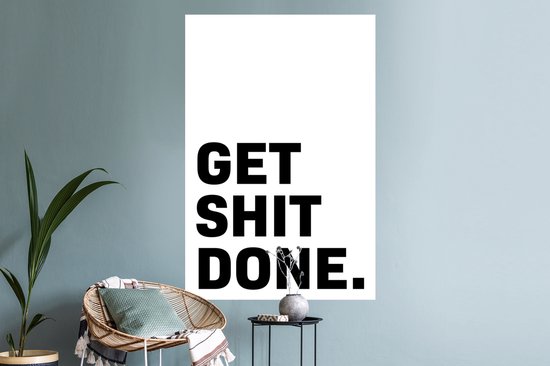 Stickers muraux - Film autocollant - Citations - Dictons - Faites de la merde - 80x120 cm - Film adhésif - Stickers muraux Chambre d'enfant - Papier peint autocollant