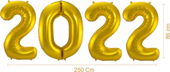Or Ballon Chiffre 2022 Gonglable pour la Décoration du Nouvel An 
