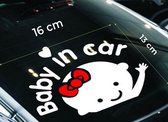 GoedeDoelen.Shop | Sticker Baby in Car | Auto Sticker | Weerbestendig | 16 x 13 cm | Baby Auto Sticker | Baby On Board