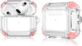 Apple AirPods 3 Hoesje TPU Case Transparant / Roze