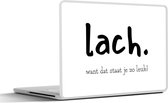 Sticker pour ordinateur portable - 14 pouces - Citations - Zwart - Wit - Sourire