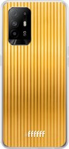 6F hoesje - geschikt voor OPPO A94 5G -  Transparant TPU Case - Bold Gold #ffffff