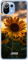 6F hoesje - geschikt voor Xiaomi Mi 11 Lite -  Transparant TPU Case - Sunset Sunflower #ffffff