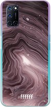 6F hoesje - geschikt voor OPPO A92 -  Transparant TPU Case - Purple Marble #ffffff