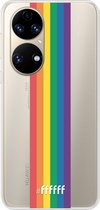 6F hoesje - geschikt voor Huawei P50 -  Transparant TPU Case - #LGBT - Vertical #ffffff