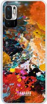 6F hoesje - geschikt voor Xiaomi Redmi Note 10 5G -  Transparant TPU Case - Colourful Palette #ffffff